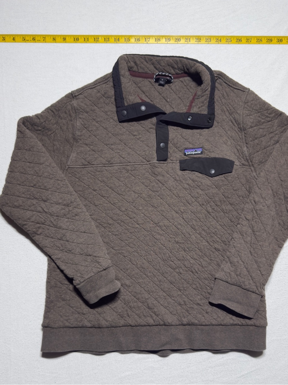Patagonia Quilted Pullover - Brown with Black Trim